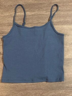 American Eagle Outfitters Slate Blue Ribbed Camisole